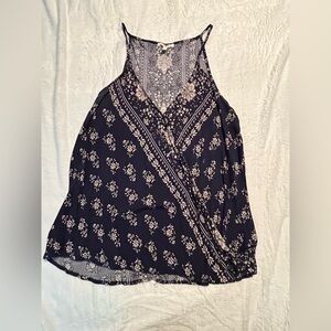 Floral Navy Women's Top
